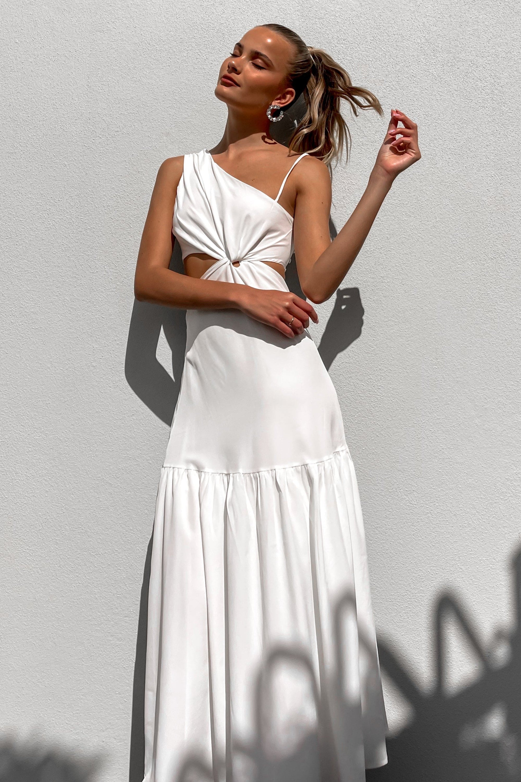 Kodi Dress, DRESS, DRESSES, MAXI DRESS, new arrivals, POLYESTER, WHITE, , -MISHKAH
