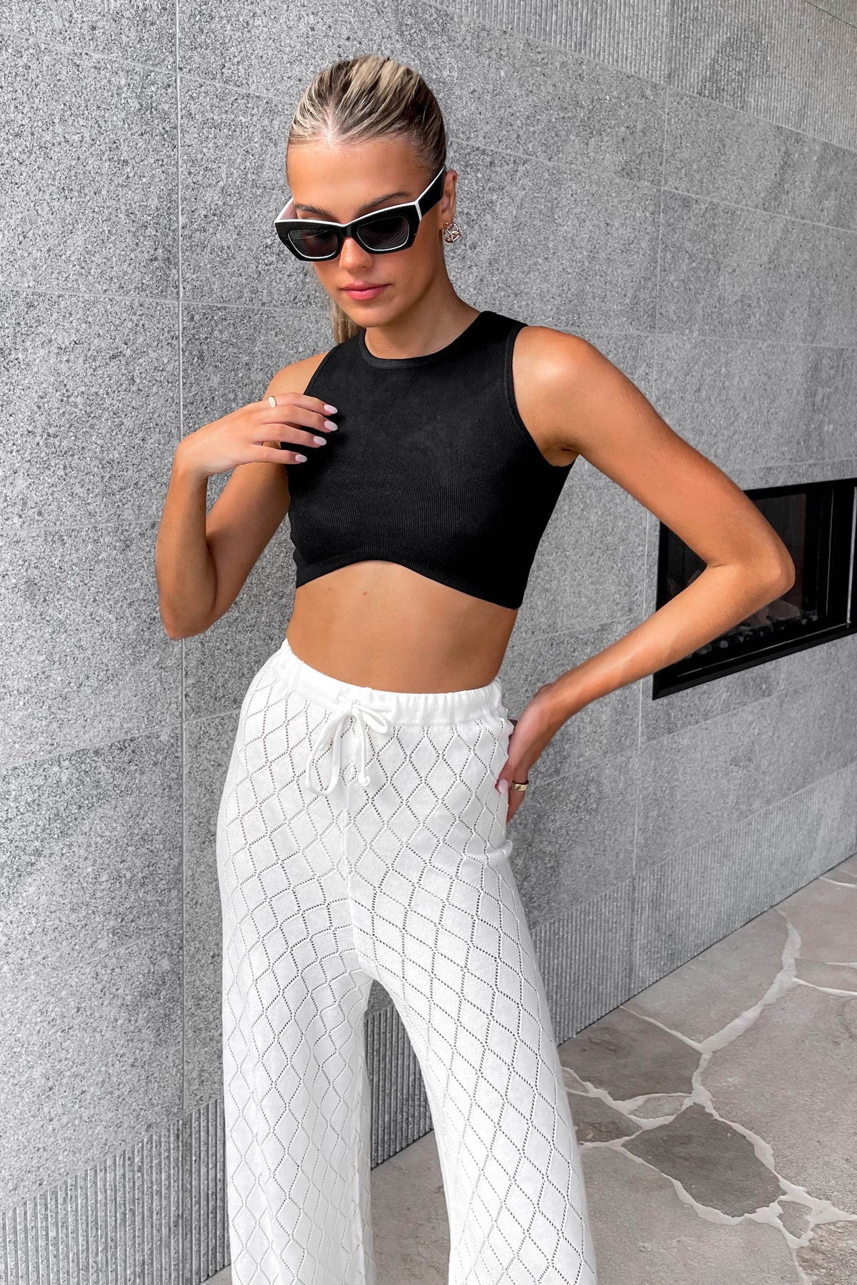Lantier Top, BLACK, COTTON &amp; POLYESTER, COTTON AND POLYESTER, CROP TOP, CROP TOPS, new arrivals, POLYESTER AND COTTON, TOP, TOPS, , -MISHKAH