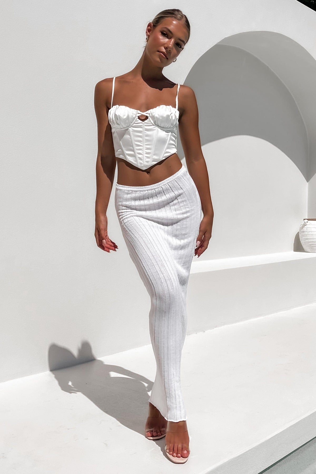 Lilian Skirt, BOTTOMS, MAXI SKIRT, NYLON, Sale, SKIRTS, VISCOSE, WHITE, , Our New Lilian Skirt is only $71.00-We Have The Latest Pants | Shorts | Skirts @ Mishkah Online Fashion Boutique-MISHKAH