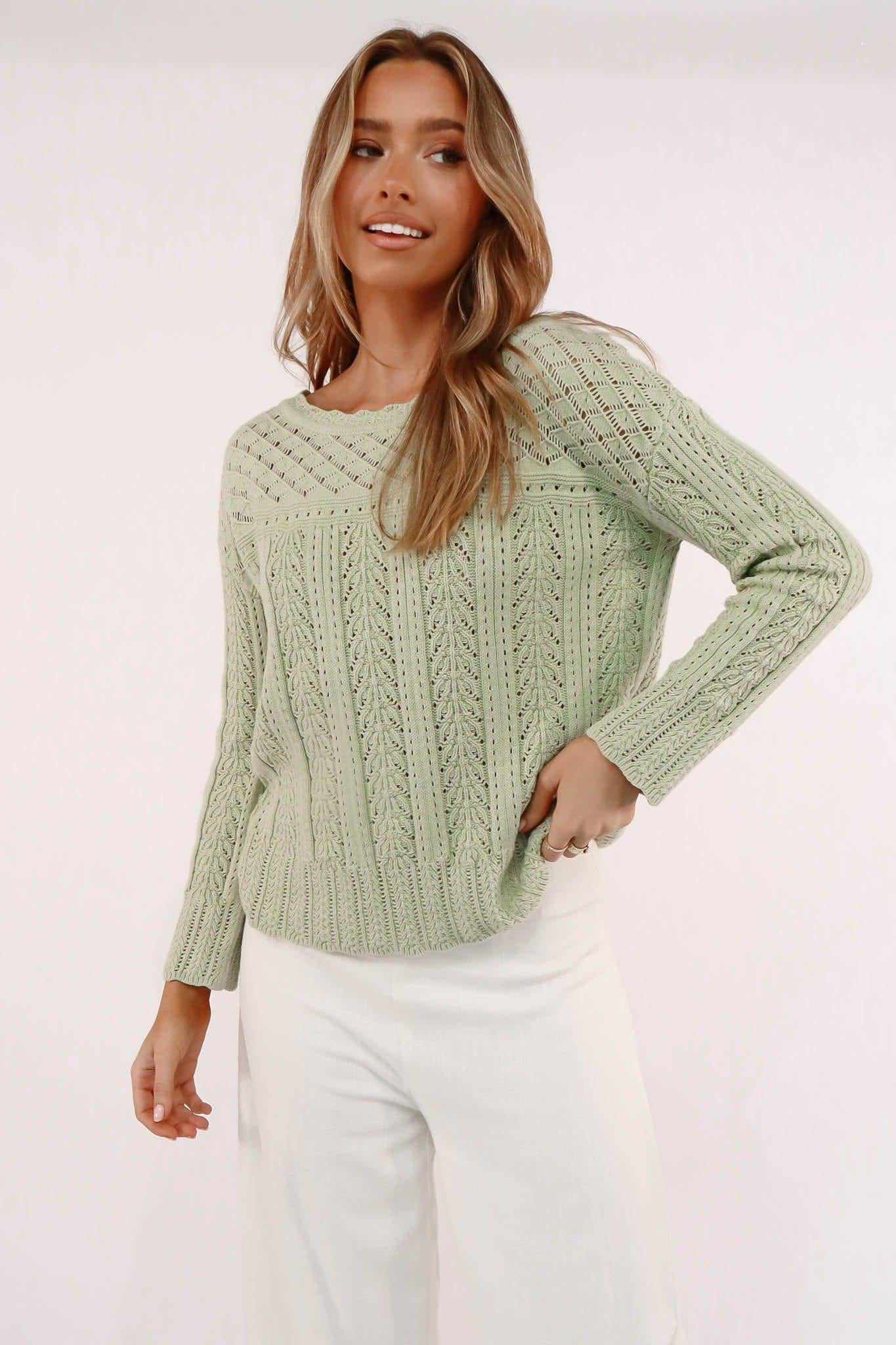 Lornia Top, COTTON, GREEN, LONG SLEEVE, TOP, TOPS, Our New Lornia Top Is Now Only $61.00 Exclusive At Mishkah, Our New Lornia Top is now only $61.00-We Have The Latest Women's Tops @ Mishkah Online Fashion Boutique-MISHKAH