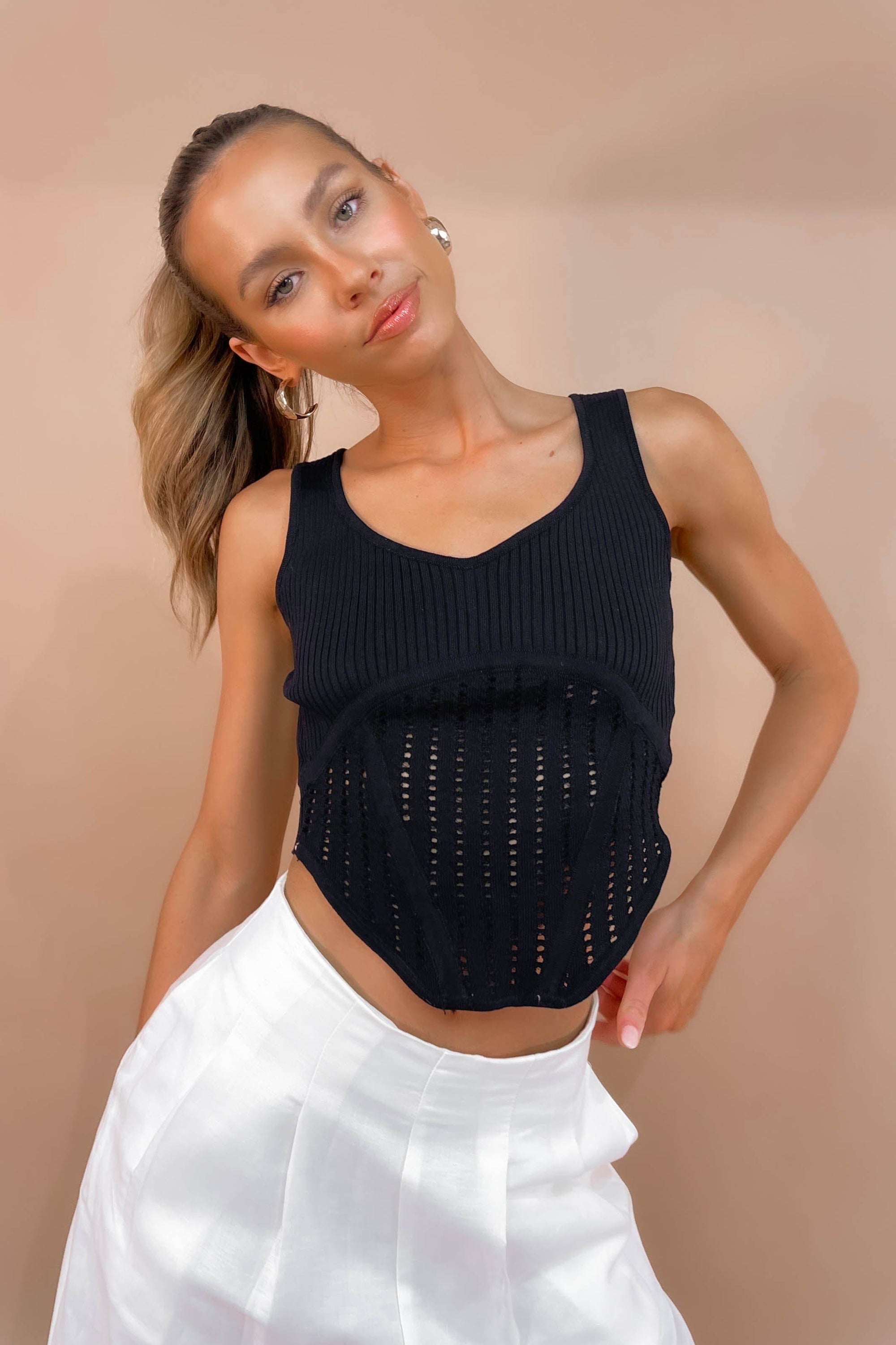 Lover Top, BASIC TOPS, BASICS, BLACK, CROP TOPS, NEW ARRIVALS, POLYESTER, TOP, TOPS, , -MISHKAH