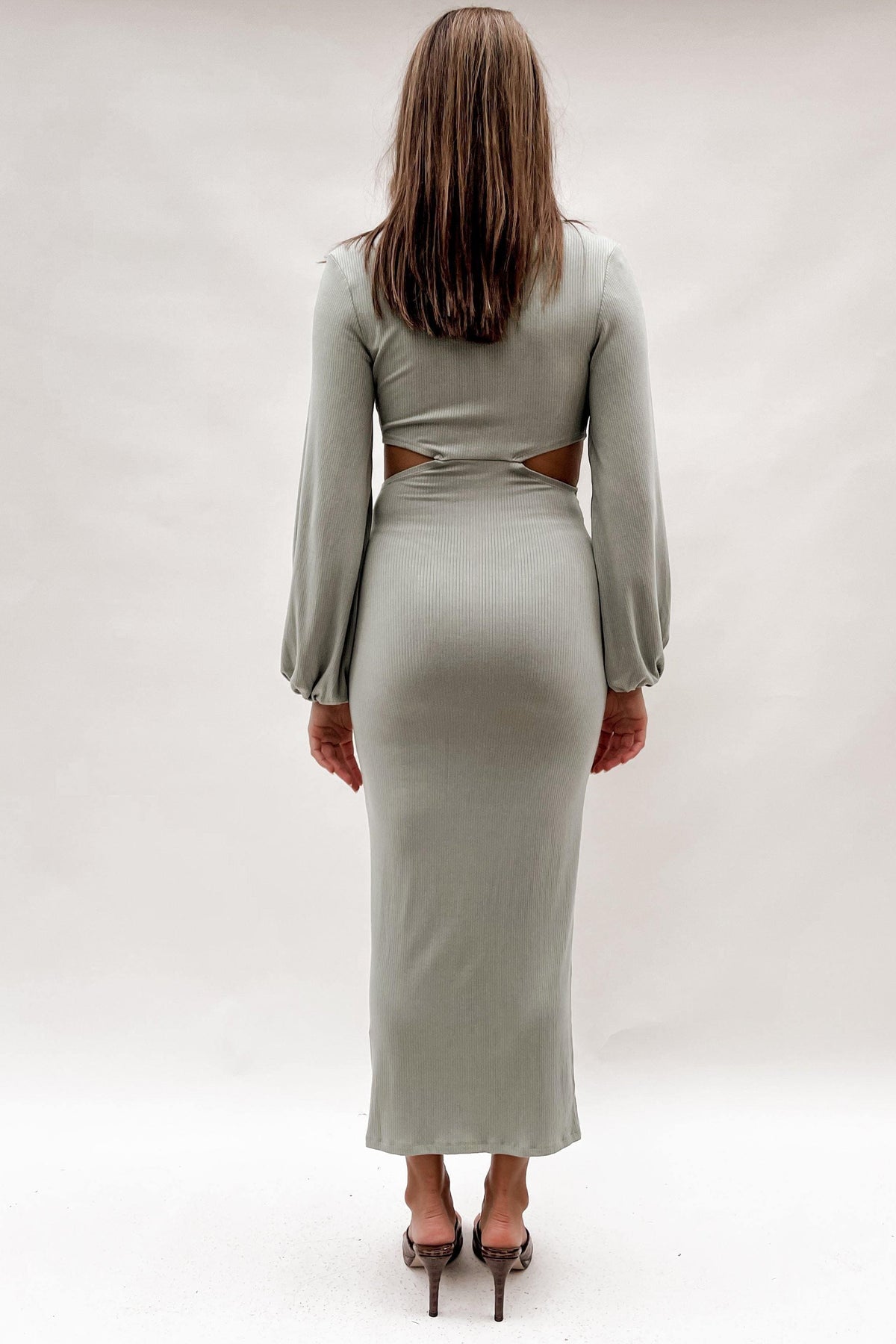 Luna Dress, BALLOON SLEEVE, BODYCON, CUT OUT, DRESS, DRESSES, LONG SLEEVE, MAXI DRESS, MIDI DRESS, OPEN BACK, RIBBED, Sale, Luna Dress only $69.00 @ MISHKAH ONLINE FASHION BOUTIQUE, Shop The Latest Women&#39;s Dresses - Our New Luna Dress is only $69.00, @ MISHKAH ONLINE FASHION BOUTIQUE-MISHKAH