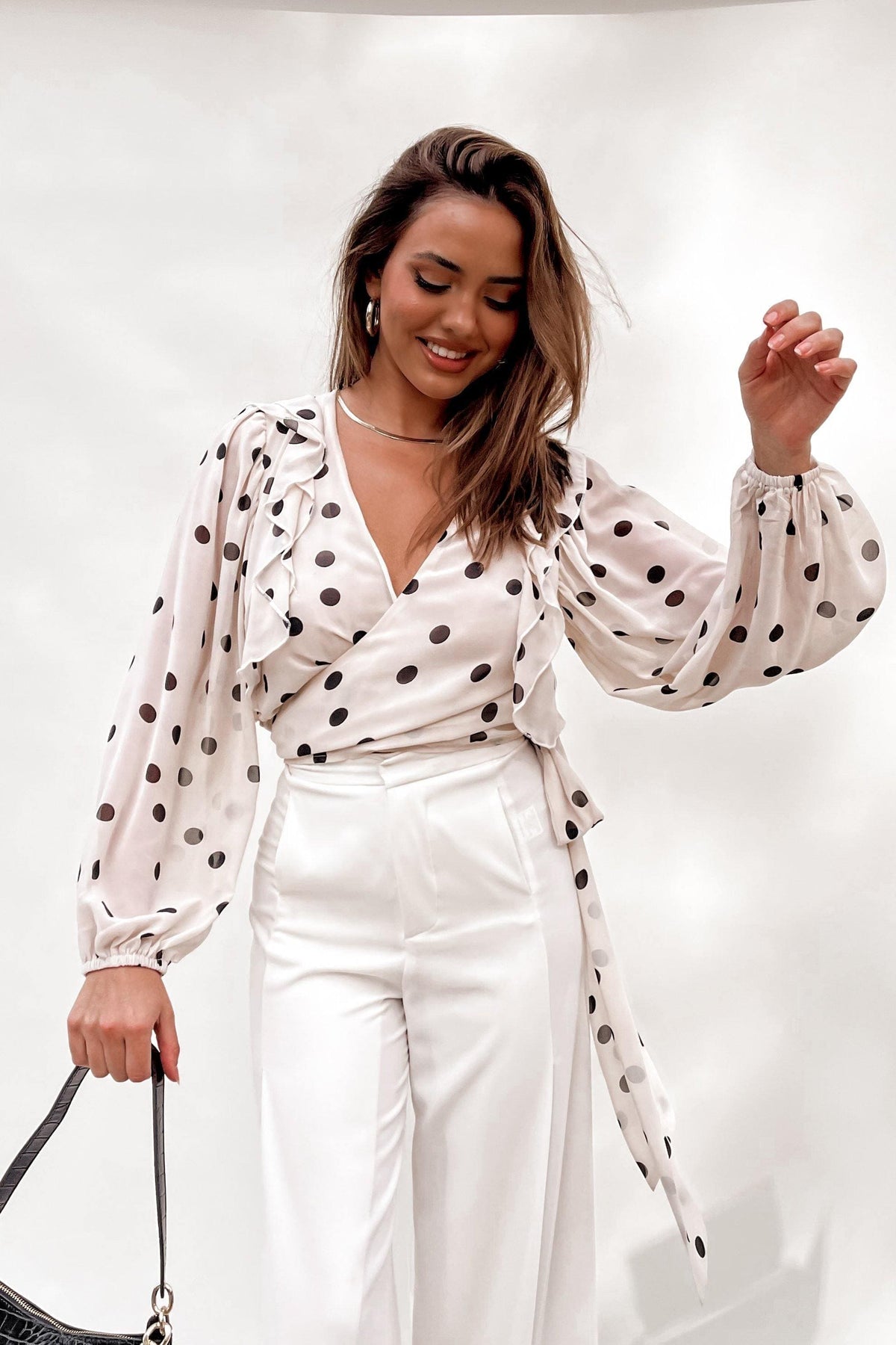 Magic Top, LONG SLEEVE, POLYESTER, Sale, TOP, TOPS, WHITE, WRAP TOPS, Our New Magic Top Is Now Only $51.00 Exclusive At Mishkah, Our New Magic Top is now only $51.00-We Have The Latest Women&#39;s Tops @ Mishkah Online Fashion Boutique-MISHKAH