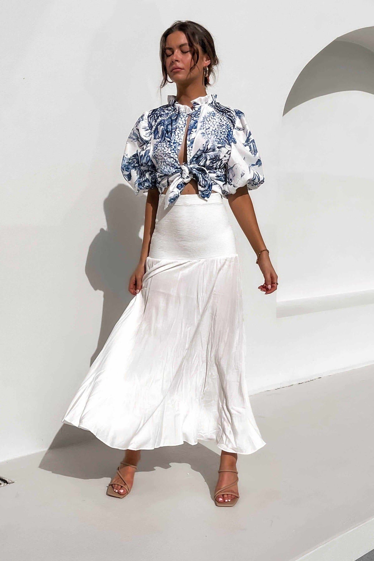 Majesty Skirt, BOTTOMS, MAXI SKIRT, Sale, SKIRTS, WHITE, , Our New Majesty Skirt is only $81.00-We Have The Latest Pants | Shorts | Skirts @ Mishkah Online Fashion Boutique-MISHKAH