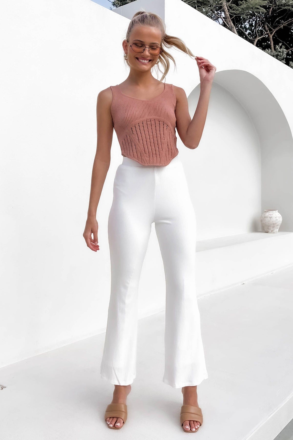 Mantra Top, BASIC TOPS, BASICS, BROWN, CROP TOPS, NEW ARRIVALS, POLYESTER, TOP, TOPS, , -MISHKAH