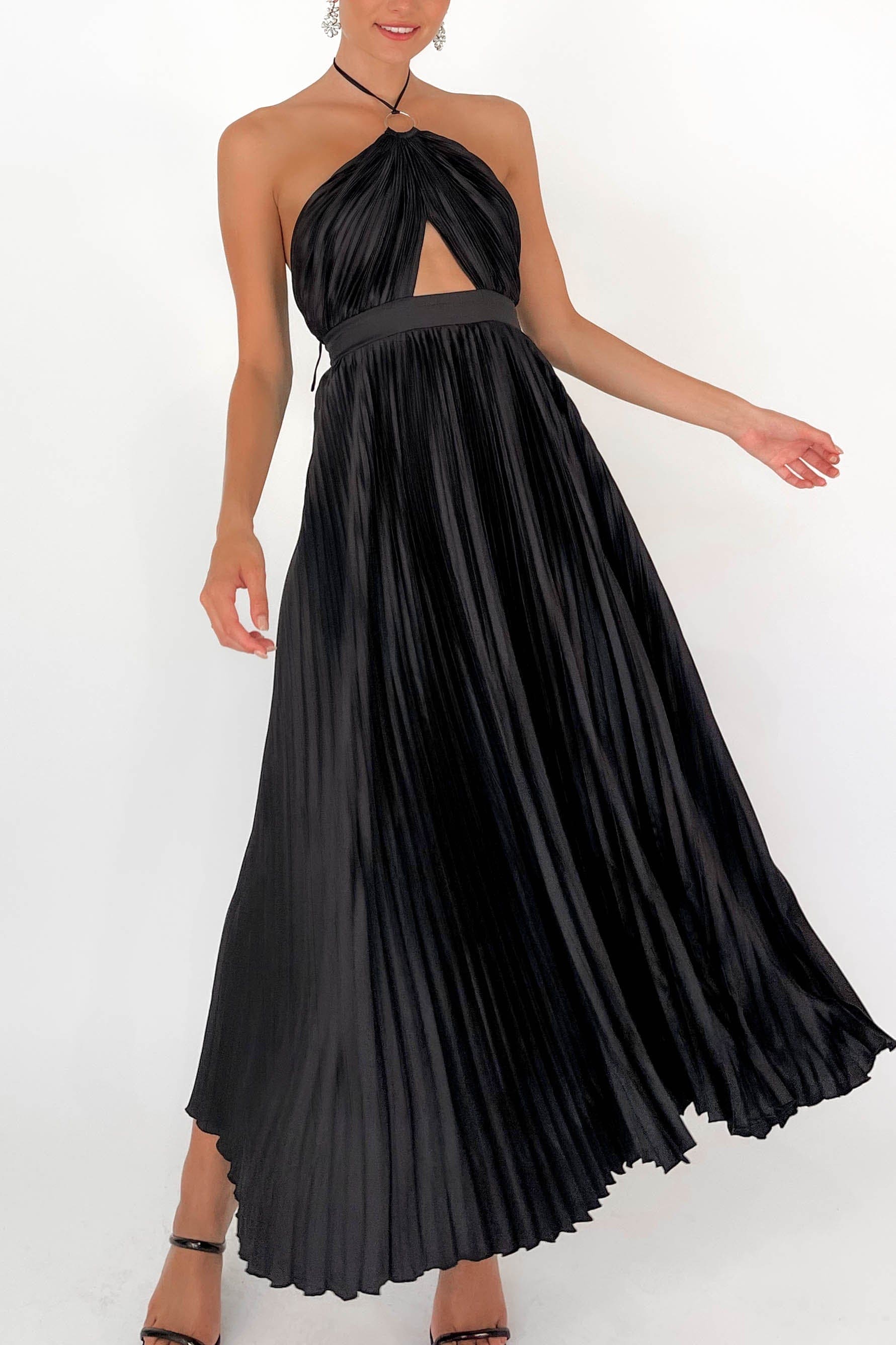 Mariani Dress, BLACK, DRESS, DRESSES, MIDI DRESS, new arrivals, POLYESTER, , -MISHKAH