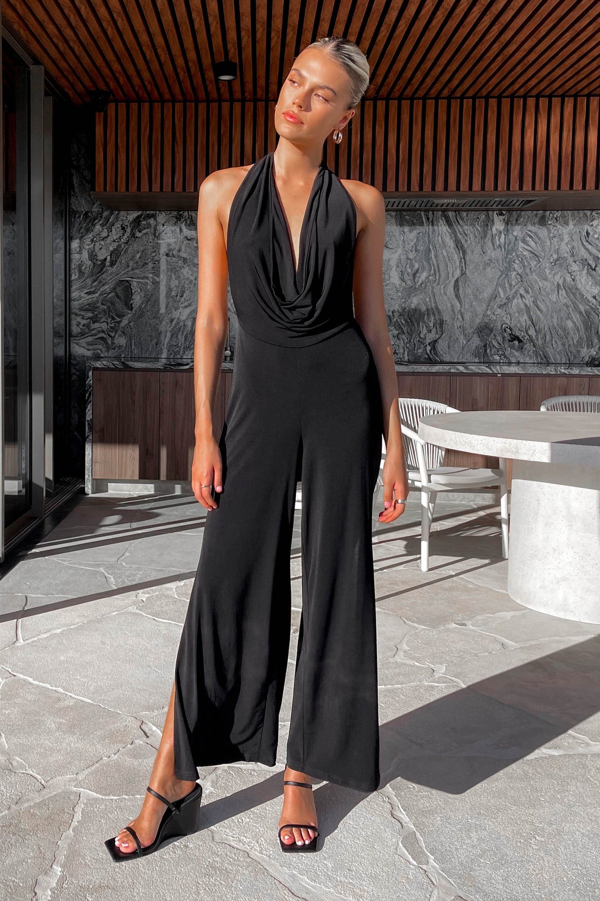 Mylah Jumpsuit, BLACK, JUMPSUIT, JUMPSUITS, new arrivals, POLYESTER &amp; SPANDEX, POLYESTER AND SPANDEX, SPANDEX AND POLYESTER, , -MISHKAH