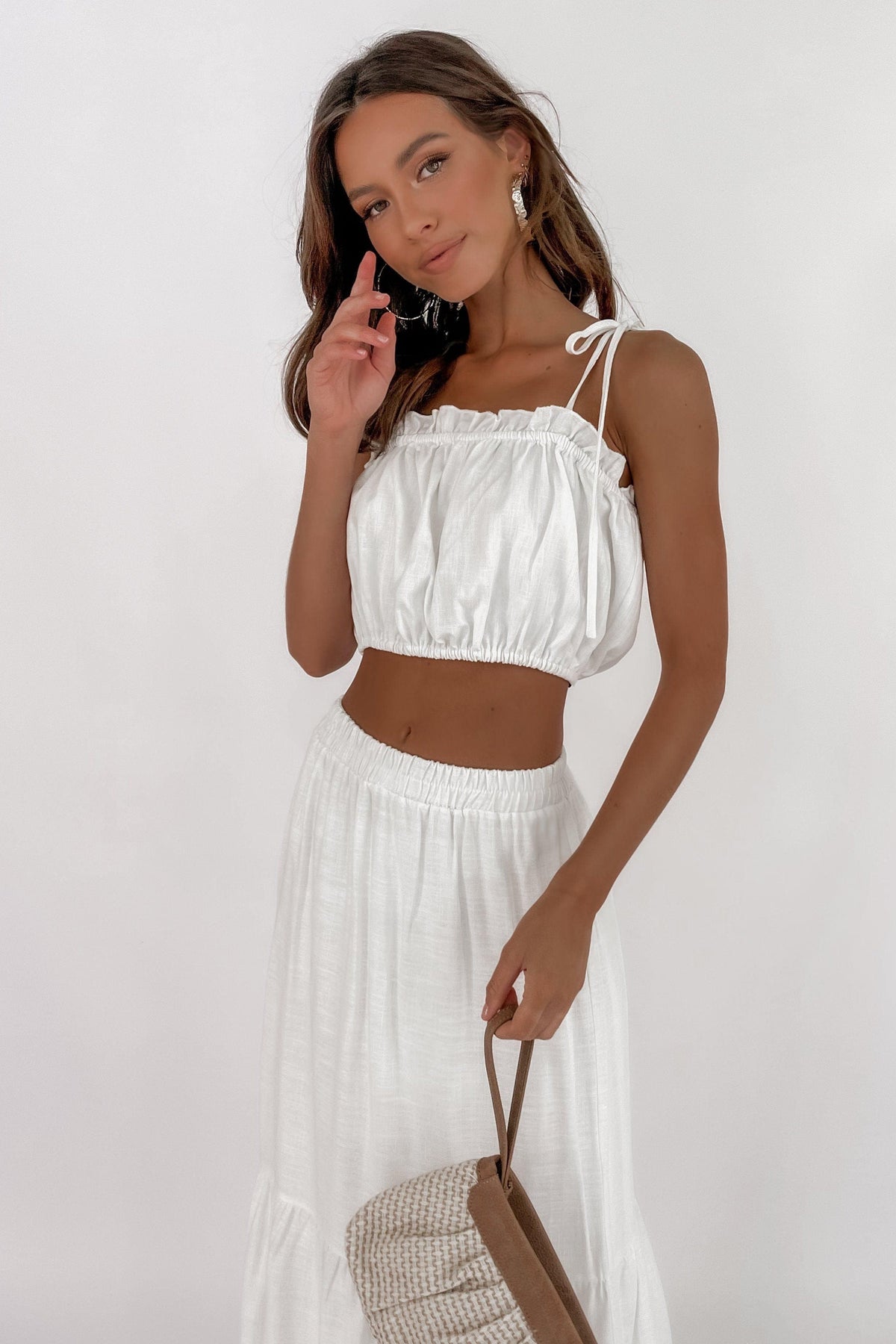 Plunge Top, CROP TOPS, LINEN &amp; RAYON, LINEN AND RAYON, RAYON &amp; LINEN, RAYON AND LINEN, Sale, TOP, TOPS, WHITE, Our New Plunge Top Is Now Only $51.00 Exclusive At Mishkah, Our New Plunge Top is now only $51.00-We Have The Latest Women&#39;s Tops @ Mishkah Online Fashion Boutique-MISHKAH