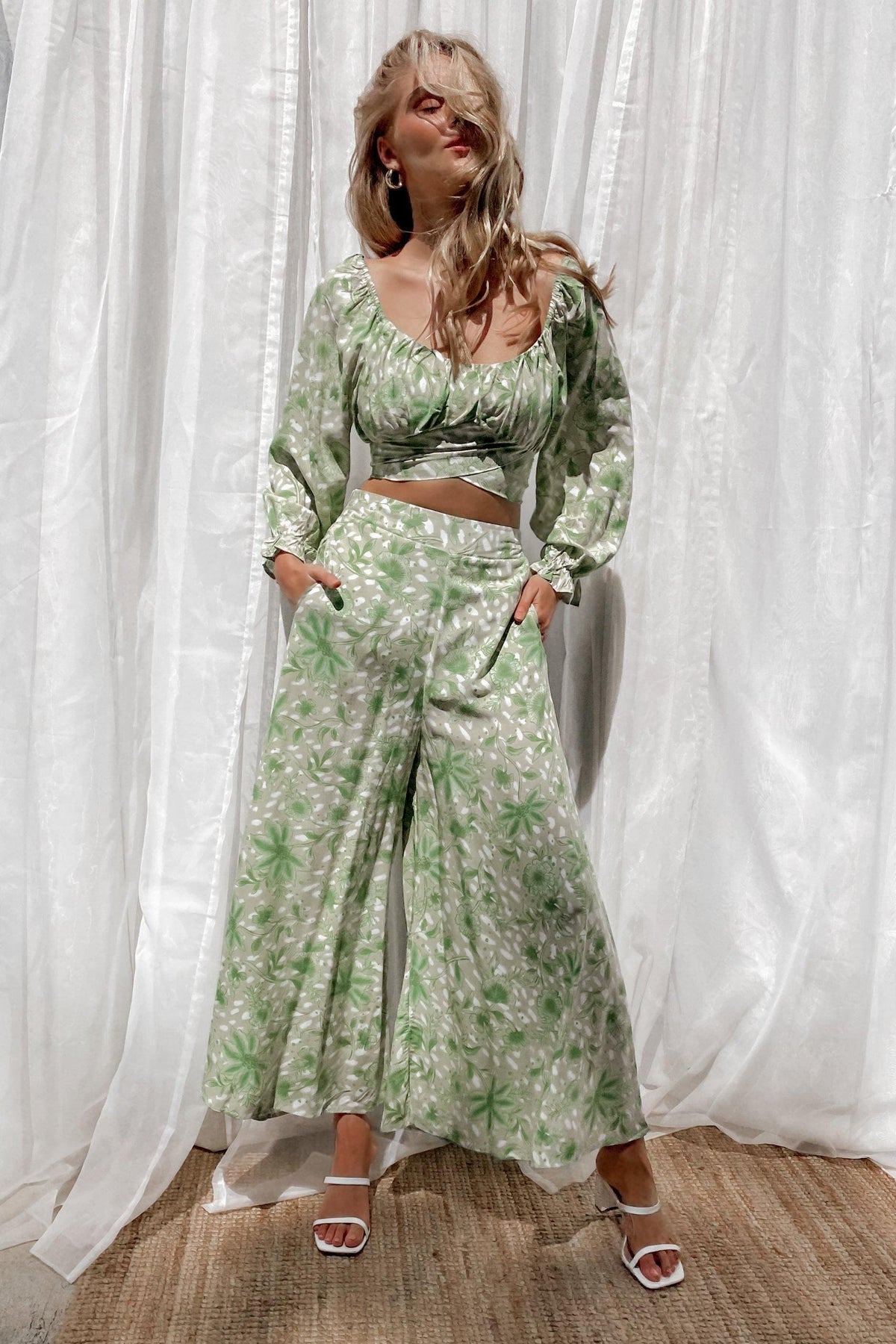 Poppy Top, FLORAL, GREEN, PRINT, Sale, Our New Poppy Top Is Now Only $55.00 Exclusive At Mishkah, Our New Poppy Top is now only $55.00-We Have The Latest Women&#39;s Tops @ Mishkah Online Fashion Boutique-MISHKAH