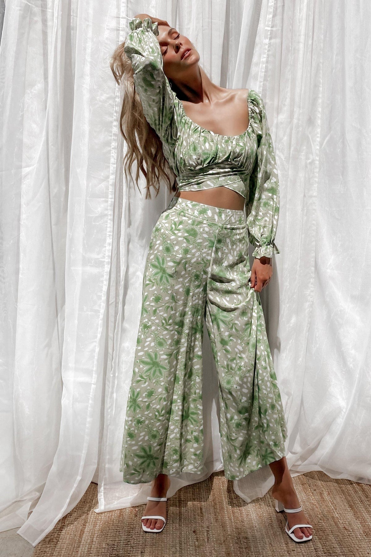 Poppy Top, FLORAL, GREEN, PRINT, Sale, Our New Poppy Top Is Now Only $55.00 Exclusive At Mishkah, Our New Poppy Top is now only $55.00-We Have The Latest Women&#39;s Tops @ Mishkah Online Fashion Boutique-MISHKAH