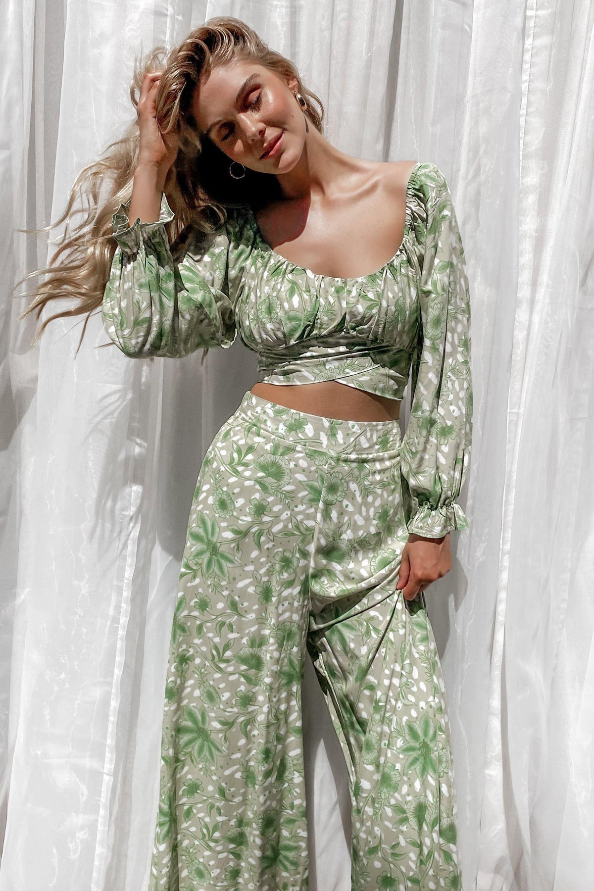 Poppy Top, FLORAL, GREEN, PRINT, Sale, Our New Poppy Top Is Now Only $55.00 Exclusive At Mishkah, Our New Poppy Top is now only $55.00-We Have The Latest Women&#39;s Tops @ Mishkah Online Fashion Boutique-MISHKAH