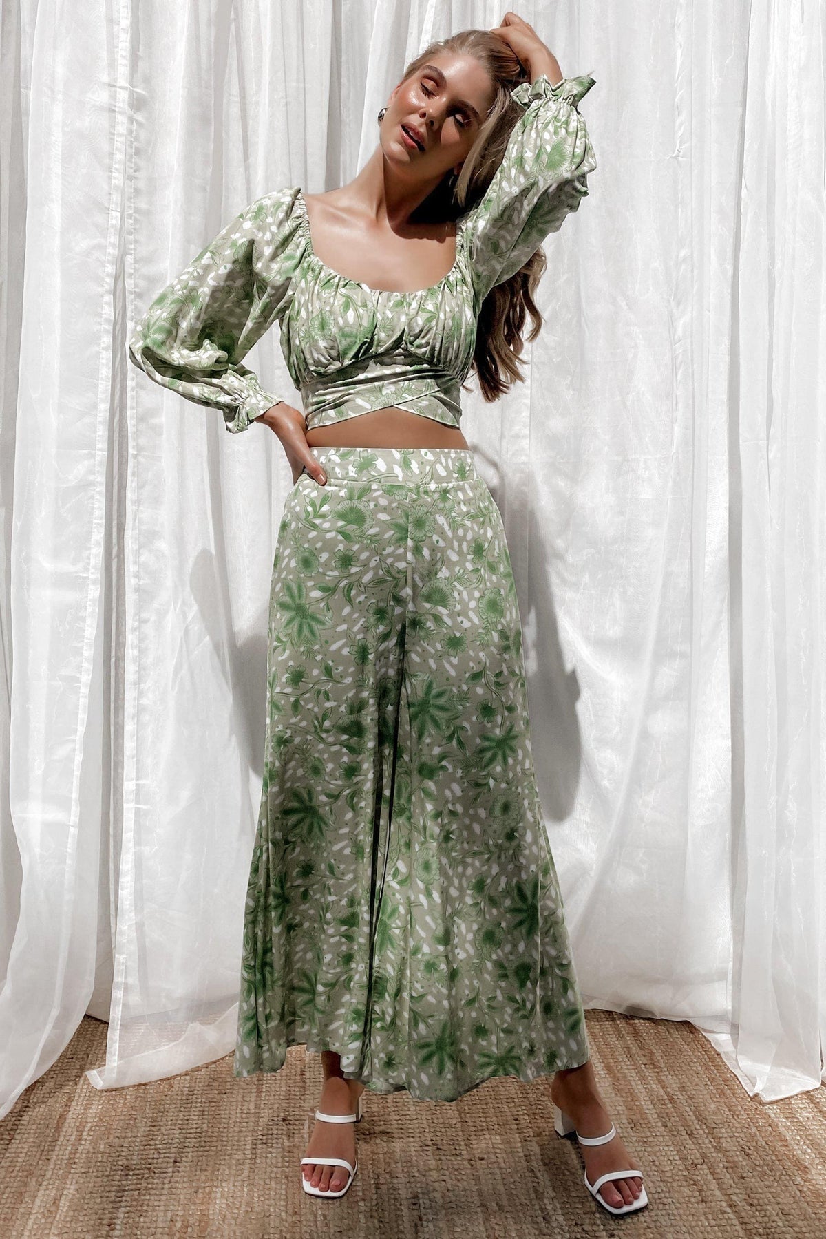 Poppy Top, FLORAL, GREEN, PRINT, Sale, Our New Poppy Top Is Now Only $55.00 Exclusive At Mishkah, Our New Poppy Top is now only $55.00-We Have The Latest Women&#39;s Tops @ Mishkah Online Fashion Boutique-MISHKAH