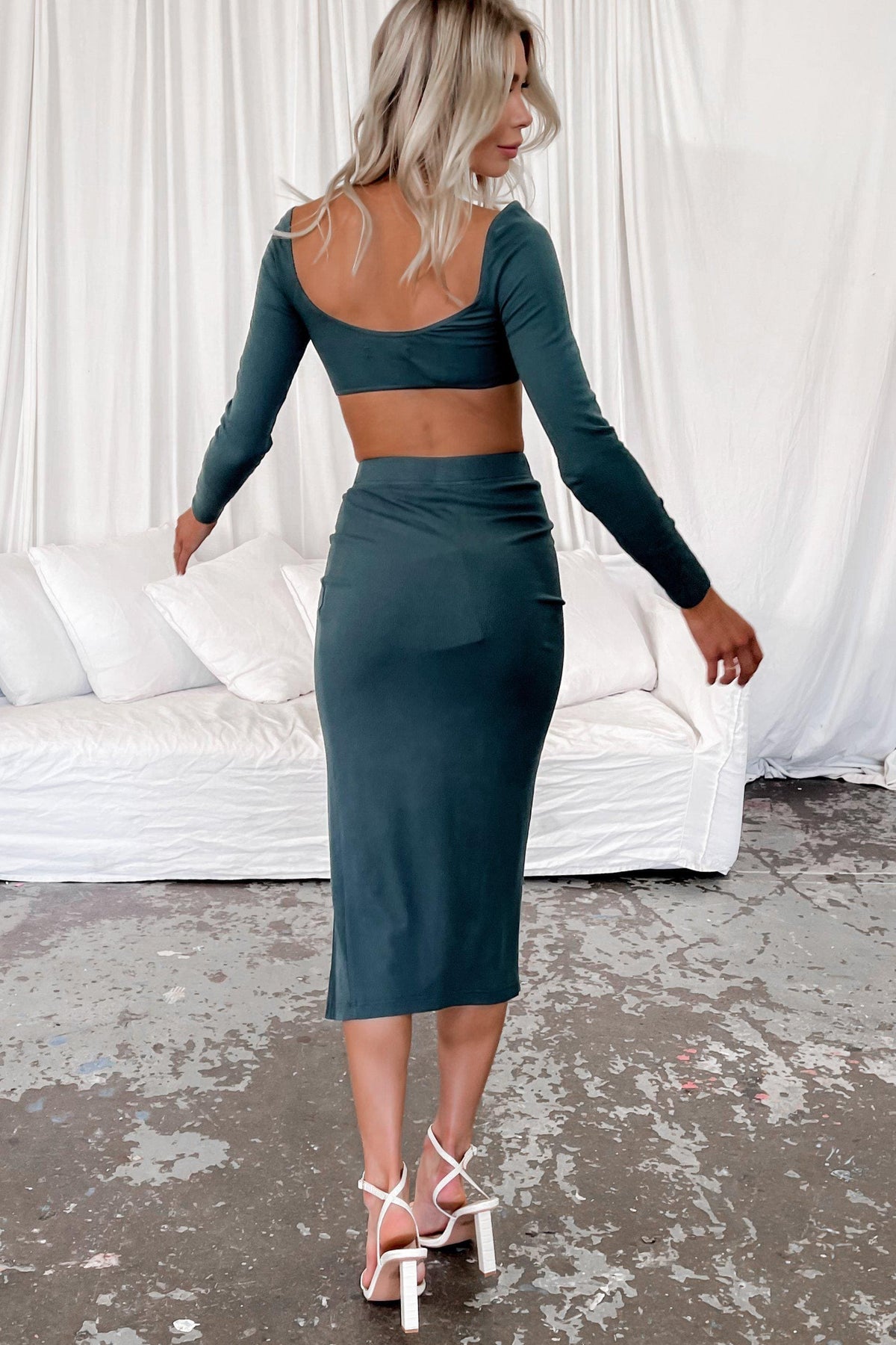 Purpose Top, CROP TOPS, GREEN, LONG SLEEVE, POLYESTER &amp; SPANDEX, POLYESTER AND SPANDEX, Sale, SPANDEX &amp; POLYESTER, SPANDEX AND POLYESTER, TOP, TOPS, Our New Purpose Top Is Now Only $43.00 Exclusive At Mishkah, Our New Purpose Top is now only $43.00-We Have The Latest Women&#39;s Tops @ Mishkah Online Fashion Boutique-MISHKAH