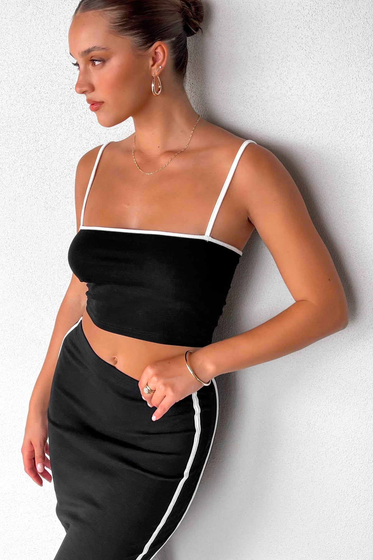 Ramilah Top, BLACK, COTTON AND SPANDEX, CROP TOP, CROP TOPS, new arrivals, SPANDEX &amp; COTTON, SPANDEX AND COTTON, TOP, TOPS, , -MISHKAH