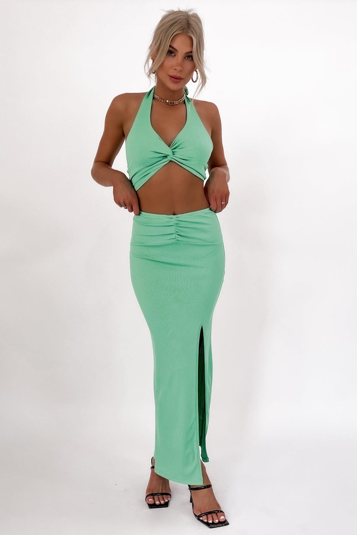 Ronadi Skirt, BOTTOMS, GREEN, MIDI SKIRT, Sale, SKIRTS, , Our New Ronadi Skirt is only $51.00-We Have The Latest Pants | Shorts | Skirts @ Mishkah Online Fashion Boutique-MISHKAH