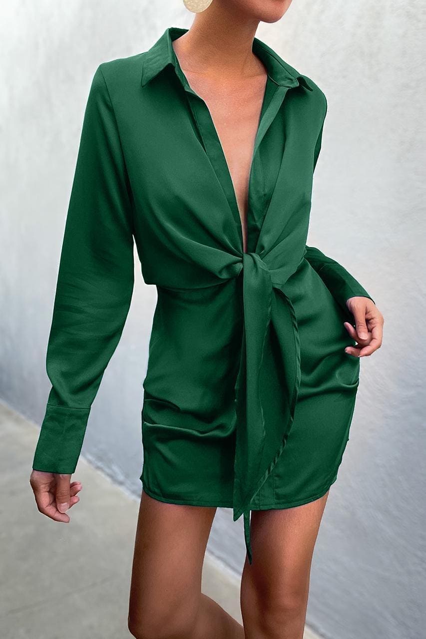 Ruby Jay Dress, BLOUSE, BUTTON UP, DRESS, LONG SLEEVE, MINI DRESS, new arrivals, SILKY, WAIST TIE, Ruby Jay Dress only $111.00 @ MISHKAH ONLINE FASHION BOUTIQUE, Shop The Latest Women&#39;s Dresses - Our New Ruby Jay Dress is only $111.00, @ MISHKAH ONLINE FASHION BOUTIQUE-MISHKAH
