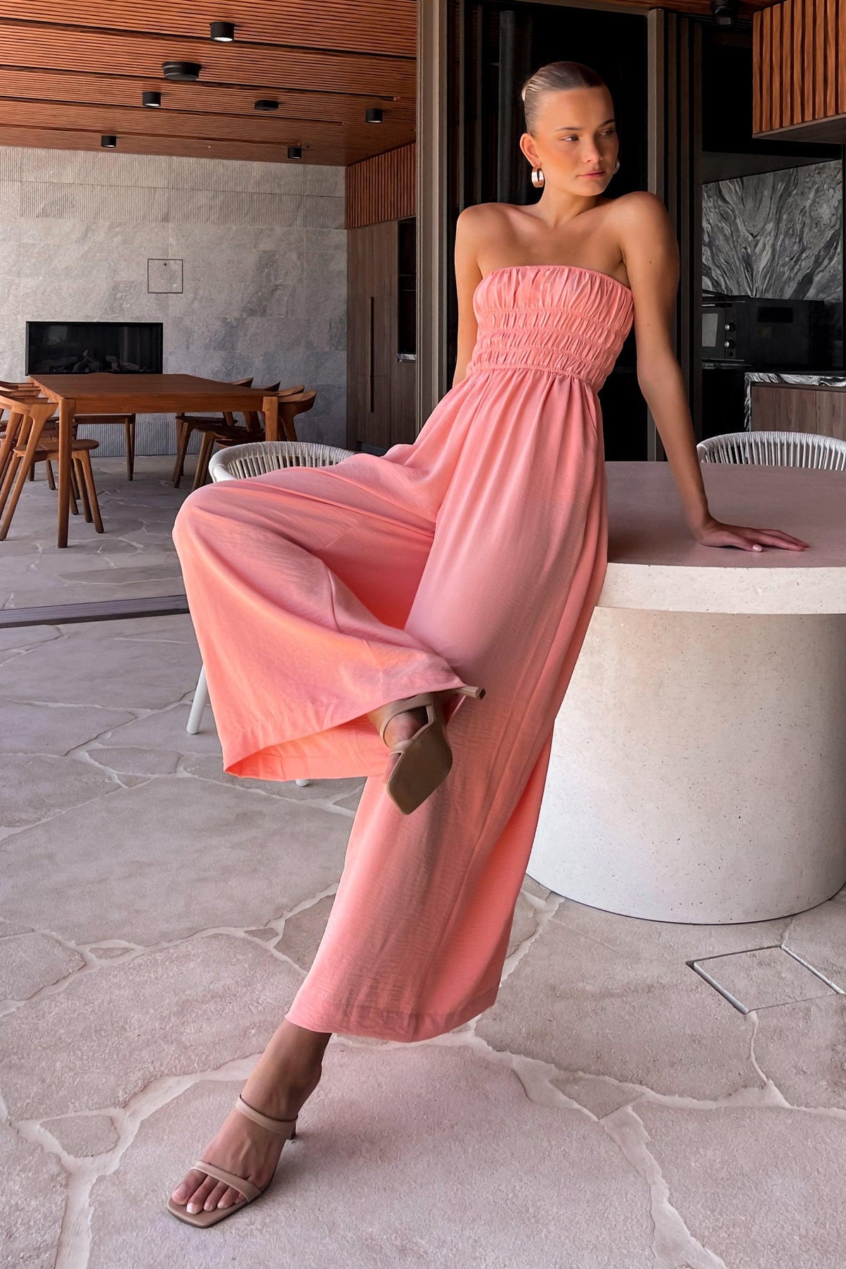 Ruby Tuesday Jumpsuit, JUMPSUIT, JUMPSUITS, LINEN AND POLYESTER, new arrivals, PINK, , -MISHKAH