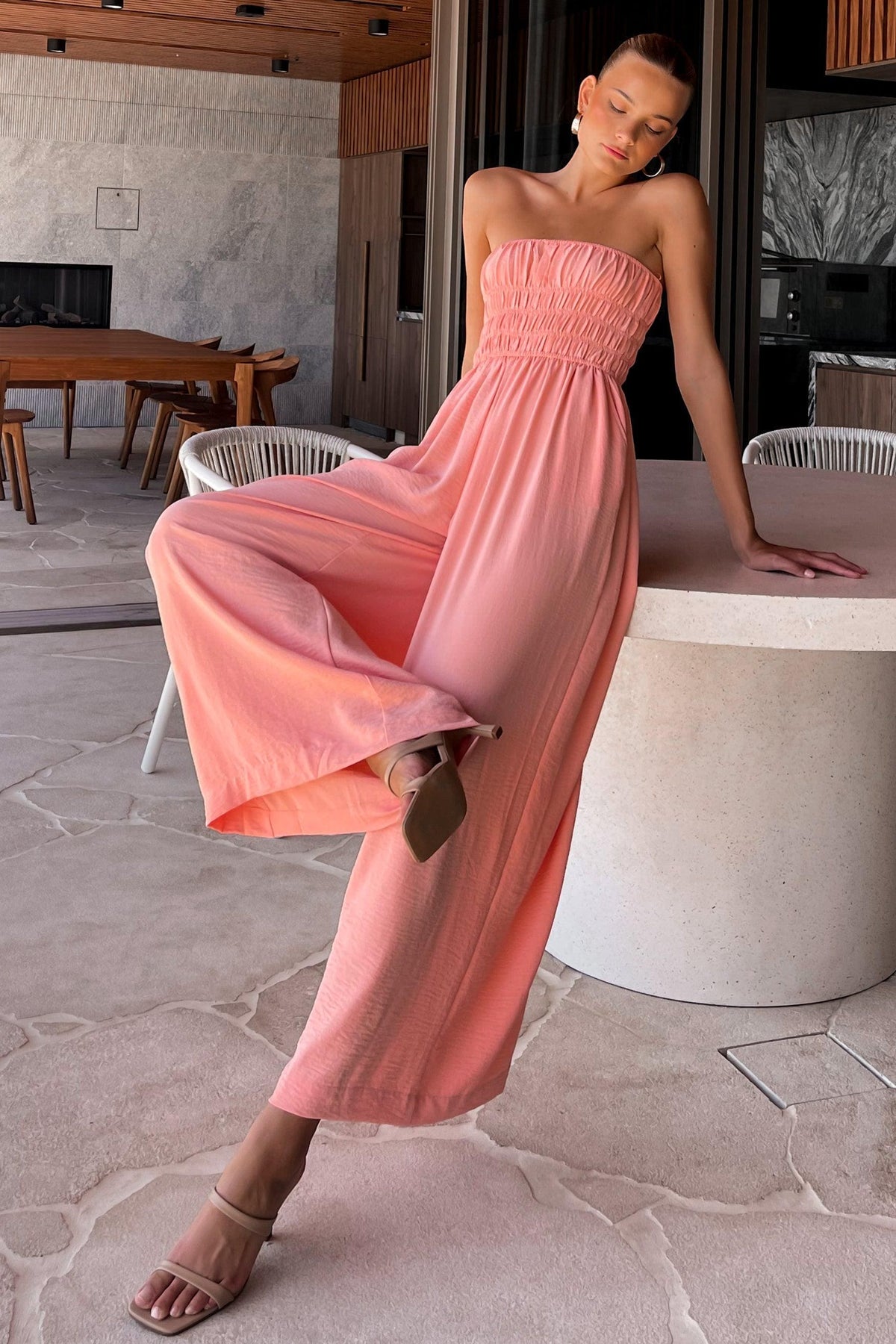 Ruby Tuesday Jumpsuit, JUMPSUIT, JUMPSUITS, LINEN AND POLYESTER, new arrivals, PINK, , -MISHKAH