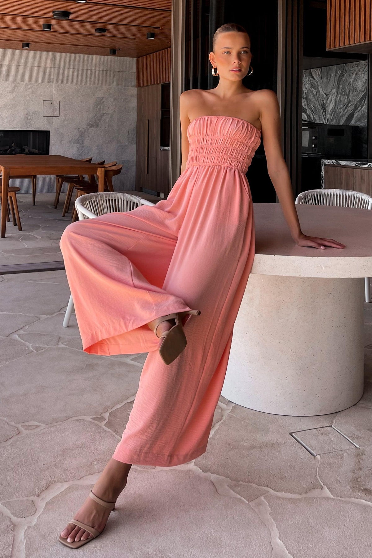 Ruby Tuesday Jumpsuit, JUMPSUIT, JUMPSUITS, LINEN AND POLYESTER, new arrivals, PINK, , -MISHKAH