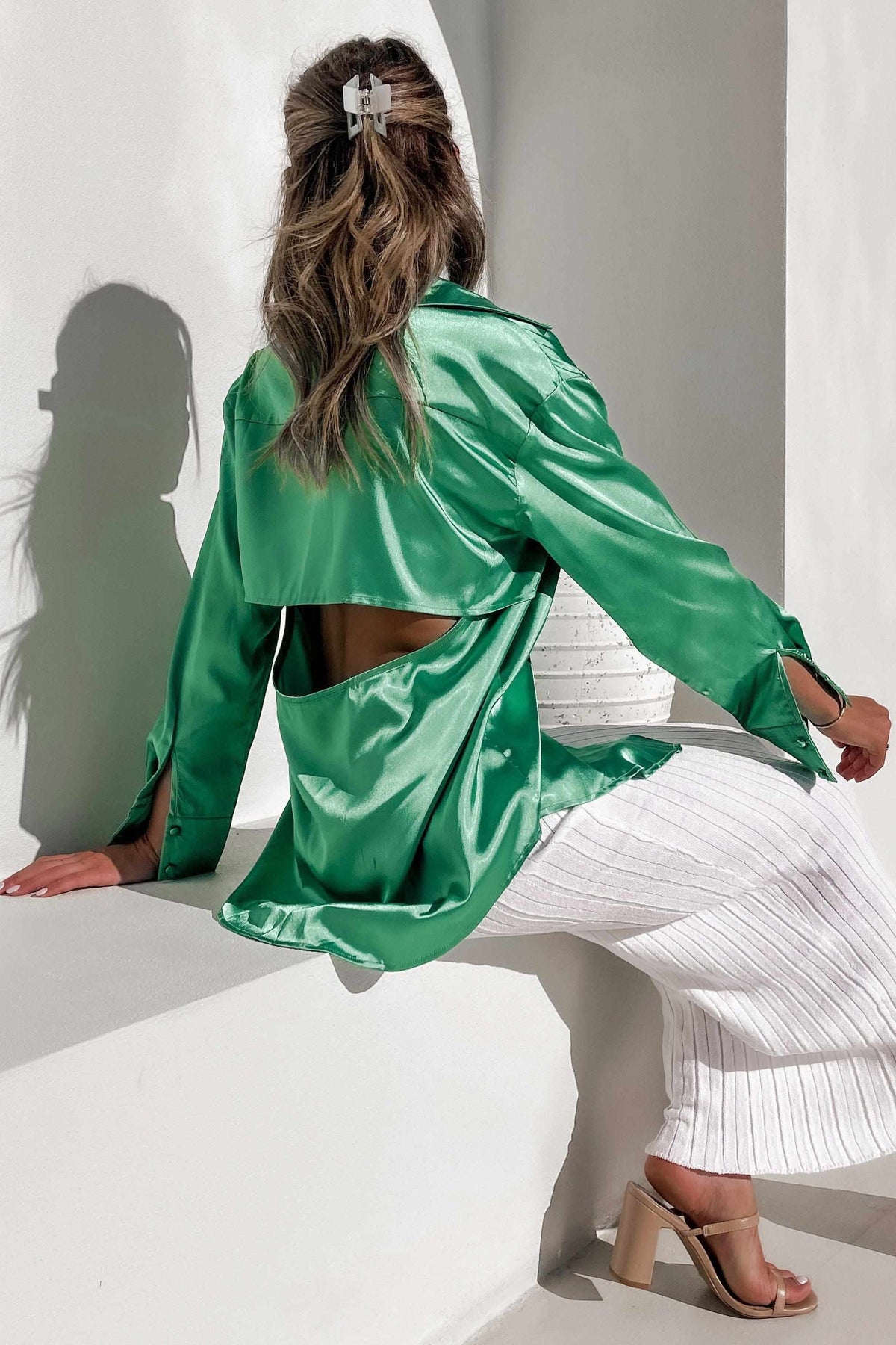 Saddlers Top, GREEN, LONG SLEEVE, POLYESTER, Sale, TOP, TOPS, Our New Saddlers Top Is Now Only $51.00 Exclusive At Mishkah, Our New Saddlers Top is now only $51.00-We Have The Latest Women&#39;s Tops @ Mishkah Online Fashion Boutique-MISHKAH