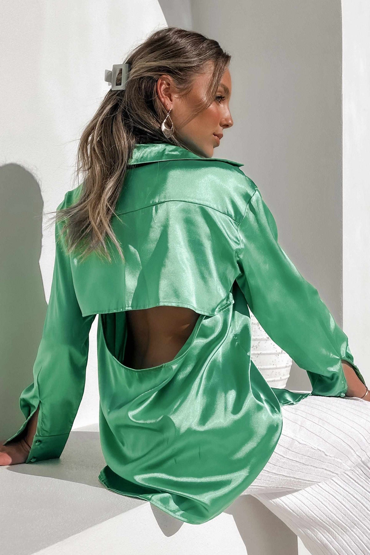 Saddlers Top, GREEN, LONG SLEEVE, POLYESTER, Sale, TOP, TOPS, Our New Saddlers Top Is Now Only $51.00 Exclusive At Mishkah, Our New Saddlers Top is now only $51.00-We Have The Latest Women&#39;s Tops @ Mishkah Online Fashion Boutique-MISHKAH