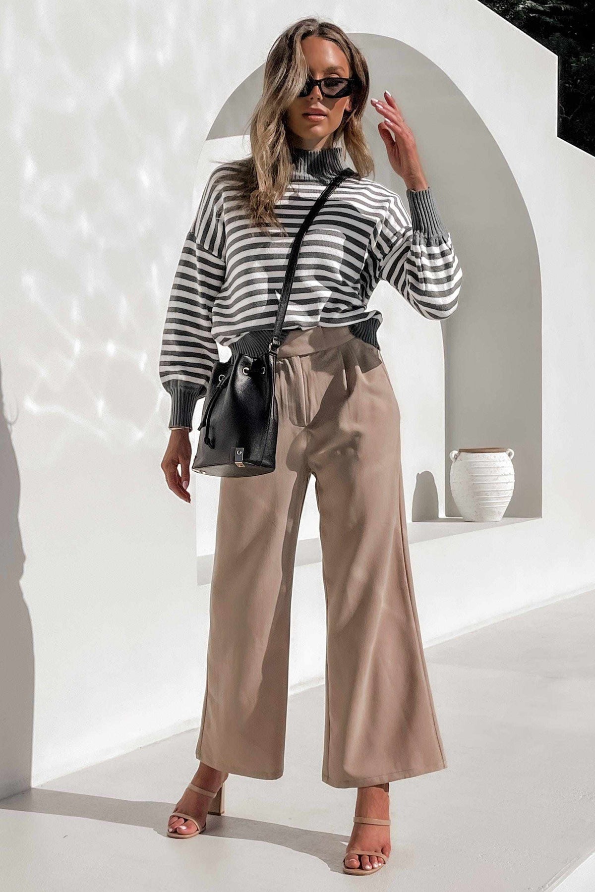 Selbia Pants, BASICS, BEIGE, BOTTOMS, COTTON, PANTS, POLYESTER, , Our New Selbia Pants is only $56.00-We Have The Latest Pants | Shorts | Skirts @ Mishkah Online Fashion Boutique-MISHKAH