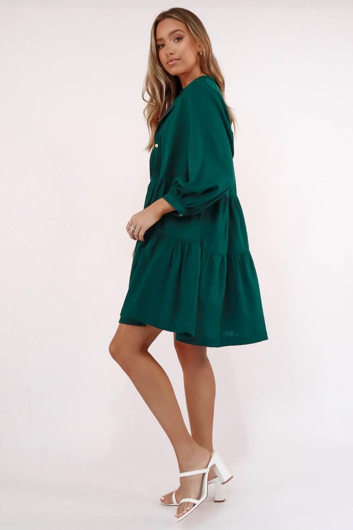 Stanly Dress, BAGGY, BUTTON UP, COTTON, DRESS, DRESSES, GREEN, LINEN, LONG SLEEVE, Stanly Dress only $66.00 @ MISHKAH ONLINE FASHION BOUTIQUE, Shop The Latest Women&#39;s Dresses - Our New Stanly Dress is only $66.00, @ MISHKAH ONLINE FASHION BOUTIQUE-MISHKAH