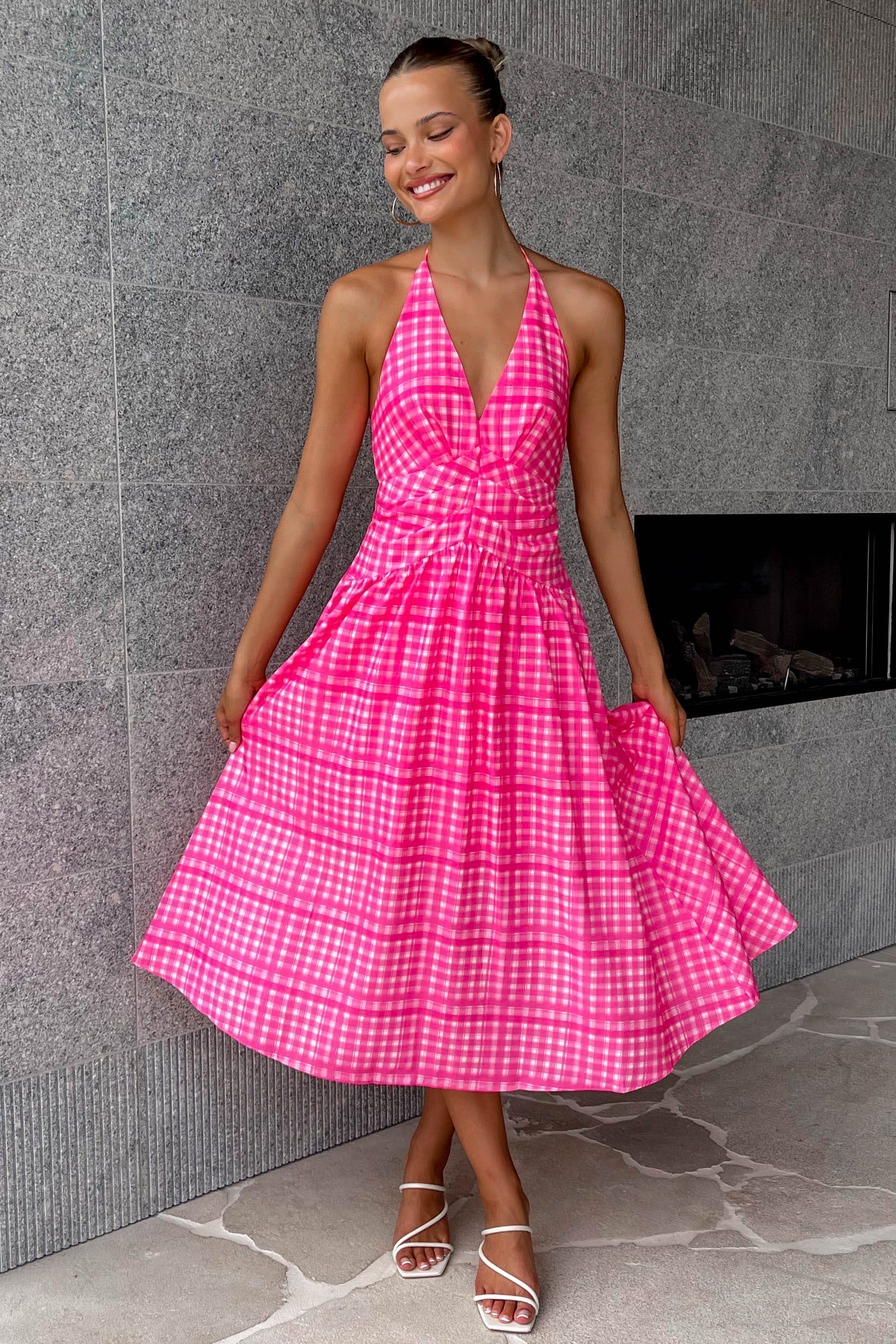 Tyia Dress, COTTON, DRESS, DRESSES, MIDI DRESS, new arrivals, PINK, , -MISHKAH