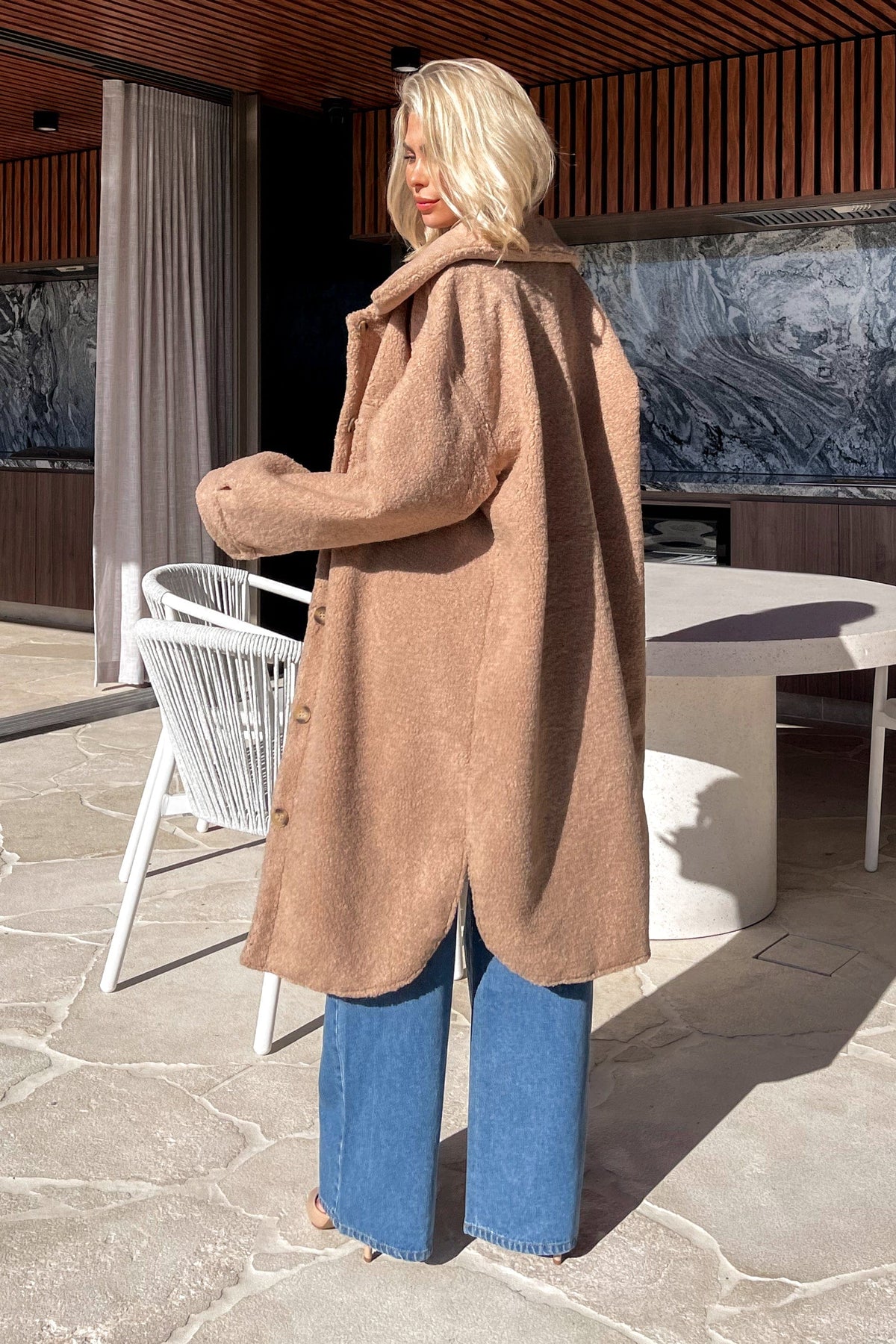 Tylah Coat, BEIGE, COAT, COATS, JACKET, JACKETS, LONG SLEEVE, new arrivals, POLYESTER, Our New Tylah Coat Is Now Only $130.00 Exclusive At Mishkah, Our New Tylah Coat is now only $130.00-We Have The Latest Women&#39;s Tops @ Mishkah Online Fashion Boutique-MISHKAH