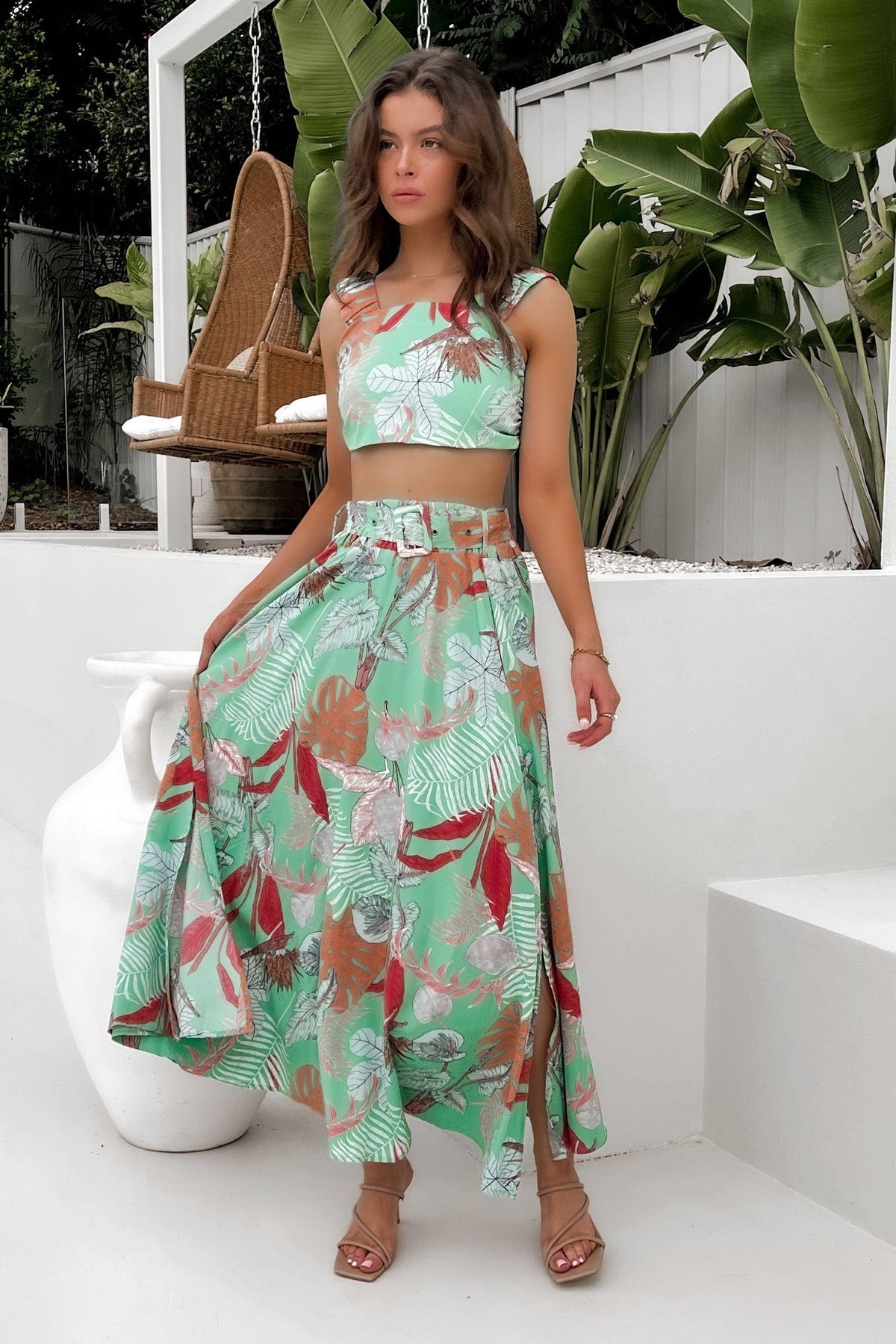 Tyria Skirt, BOTTOMS, GREEN, MAXI SKIRT, Sale, SKIRT, , Our New Tyria Skirt is only $66.00-We Have The Latest Pants | Shorts | Skirts @ Mishkah Online Fashion Boutique-MISHKAH