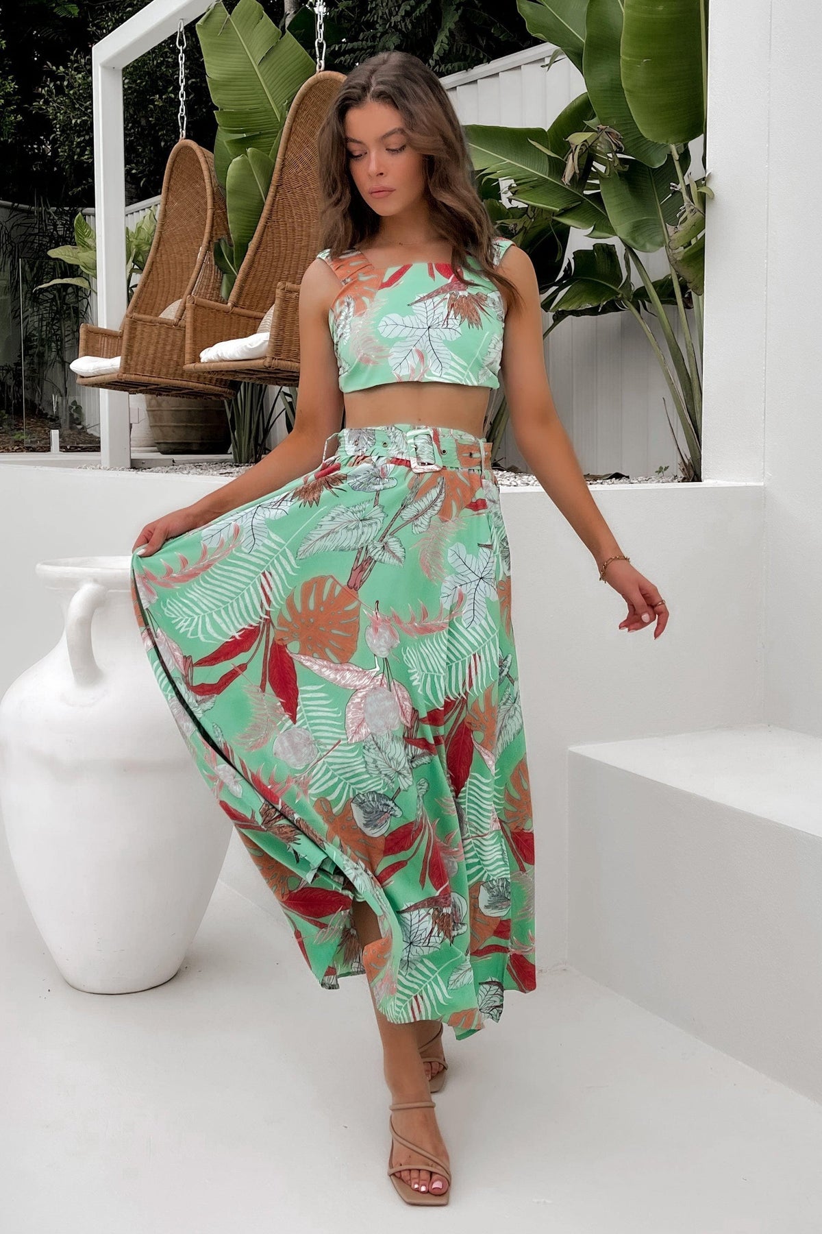 Tyria Skirt, BOTTOMS, GREEN, MAXI SKIRT, Sale, SKIRT, , Our New Tyria Skirt is only $66.00-We Have The Latest Pants | Shorts | Skirts @ Mishkah Online Fashion Boutique-MISHKAH