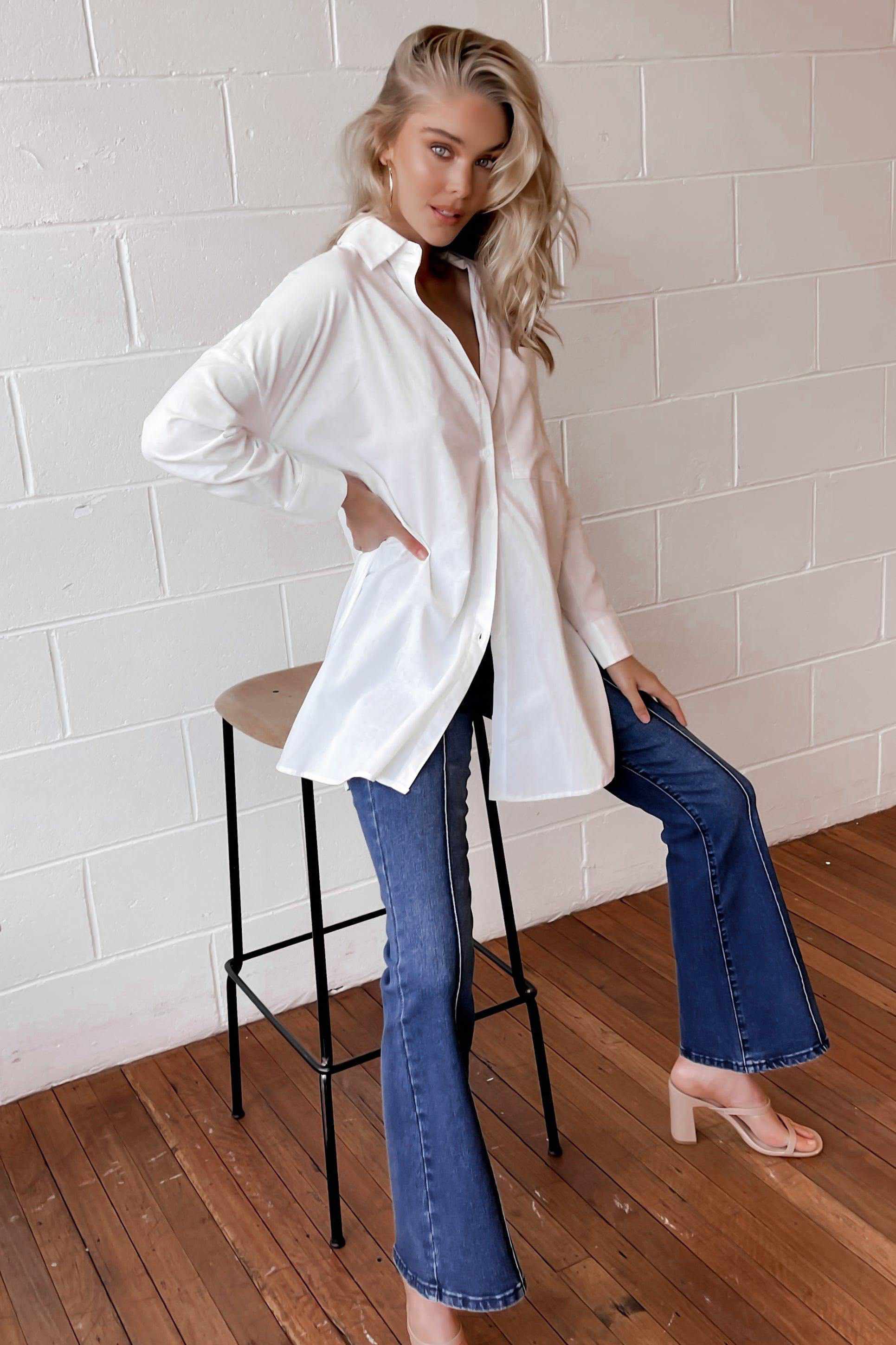 Varlita Top, COTTON, LONG SLEEVE, TOP, TOPS, WHITE, Our New Varlita Top Is Now Only $61.00 Exclusive At Mishkah, Our New Varlita Top is now only $61.00-We Have The Latest Women's Tops @ Mishkah Online Fashion Boutique-MISHKAH