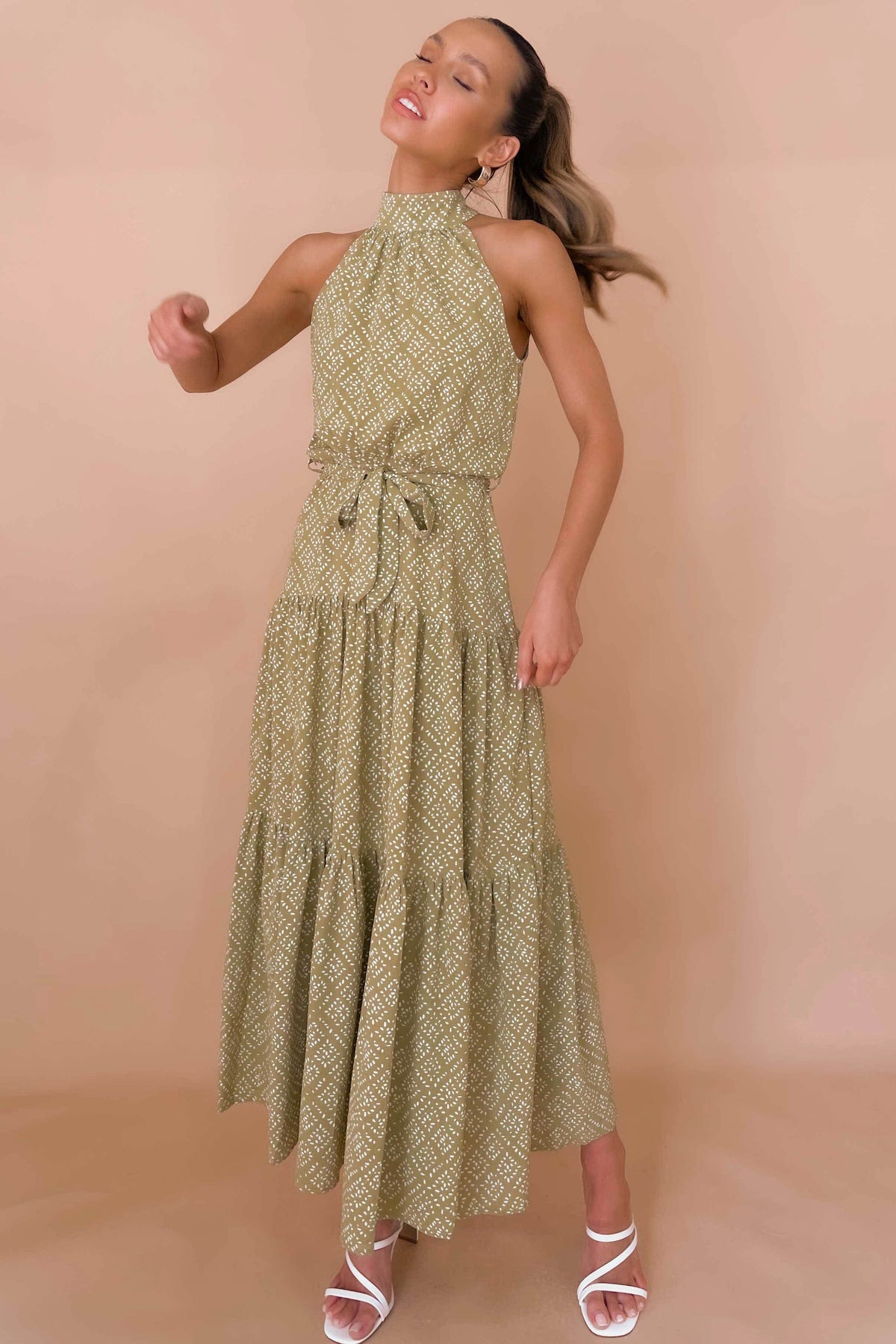 Winter Dress, DRESS, DRESSES, GREEN, MAXI DRESS, MIDI DRESS, new arrivals, , -MISHKAH