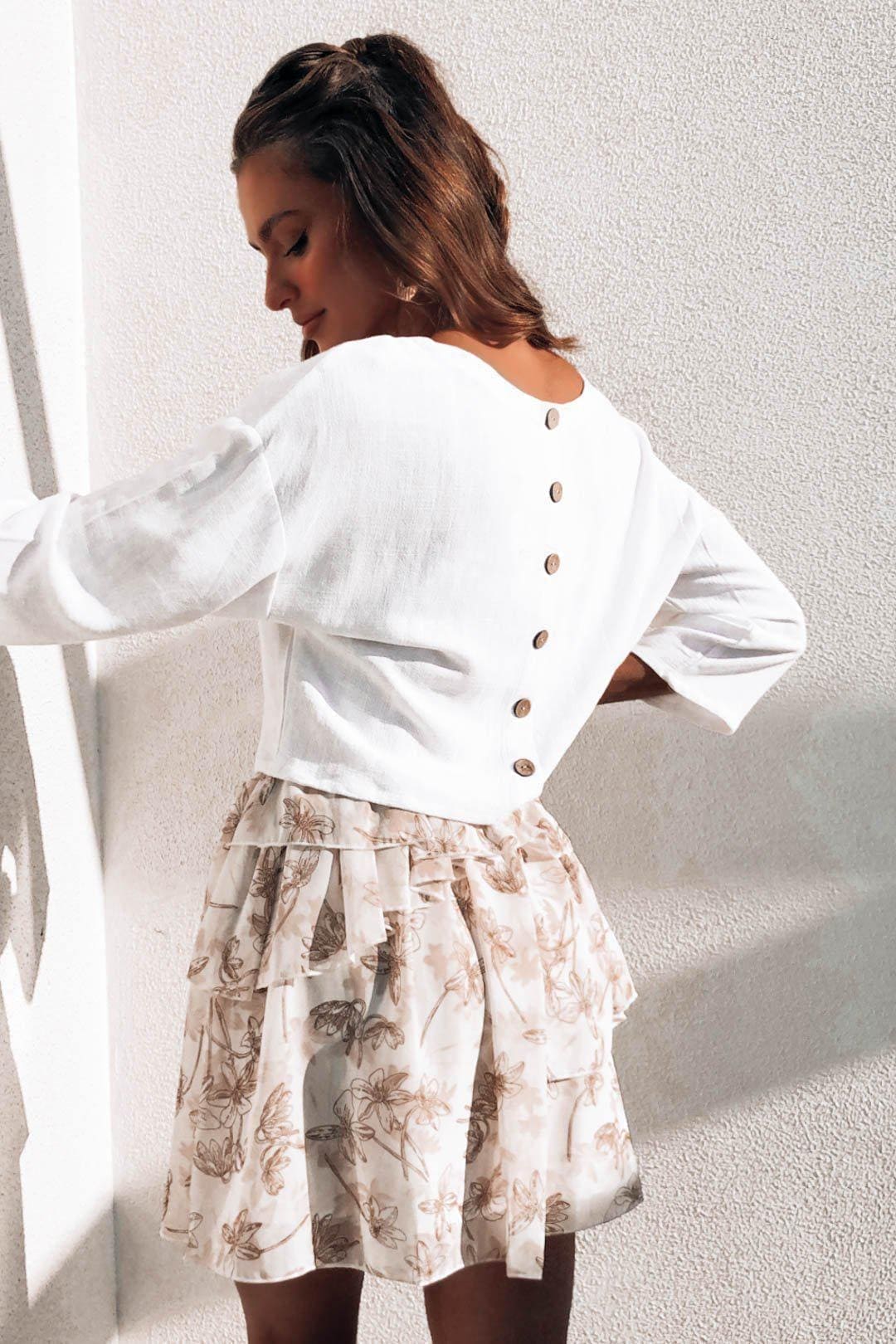 Your Song Skirt, BEIGE, BOTTOMS, FLORAL, PRINT, Sale, SKIRTS, SPO-DISABLED, Shop The Latest Your Song Skirt Only 41.60 from MISHKAH FASHION:, Our New Your Song Skirt is only $42.60-We Have The Latest Pants | Shorts | Skirts @ Mishkah Online Fashion Boutique-MISHKAH