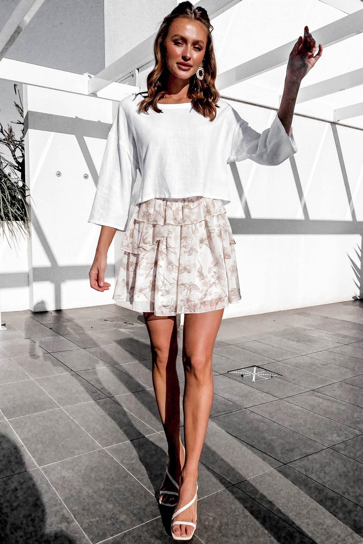 Your Song Skirt, BEIGE, BOTTOMS, FLORAL, PRINT, Sale, SKIRTS, SPO-DISABLED, Shop The Latest Your Song Skirt Only 41.60 from MISHKAH FASHION:, Our New Your Song Skirt is only $42.60-We Have The Latest Pants | Shorts | Skirts @ Mishkah Online Fashion Boutique-MISHKAH